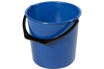 Vaskebøtte 10L rund plast blå.