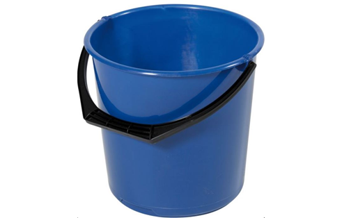 Vaskebøtte 10L rund plast blå.