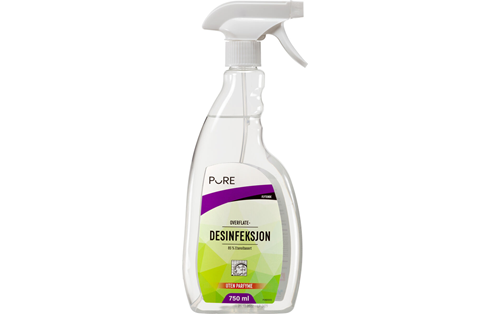 Overflatedesinfeksjon Pure 85% 750ml inkl spray