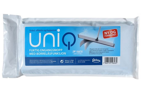Engangsmopp fuktig Uniq (12 pk)