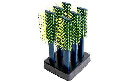 Børstesett spiker 6 stk sort/lime*