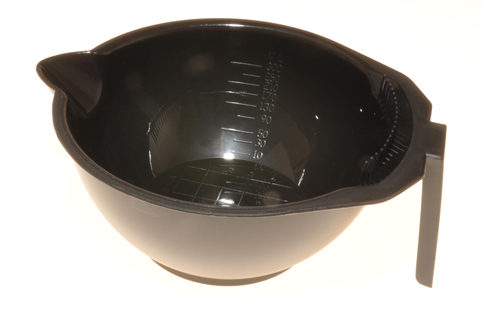 Fargeskål sort 300ml m/antiskli-bunn