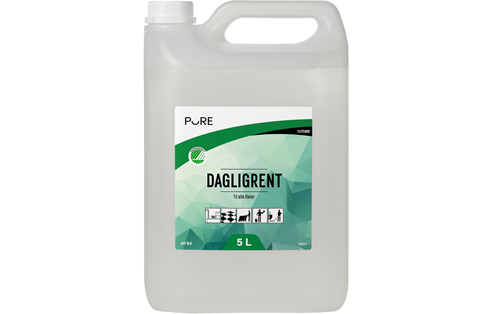 Dagligrent Pure med mild parfyme 5 liter gulv og vegger 
