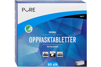 Maskinoppvasktabletter Pure 80stk 
