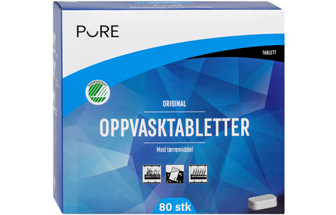 Maskinoppvasktabletter Pure 80stk 