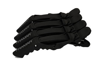 Framar Gator klips sort 4 pk.