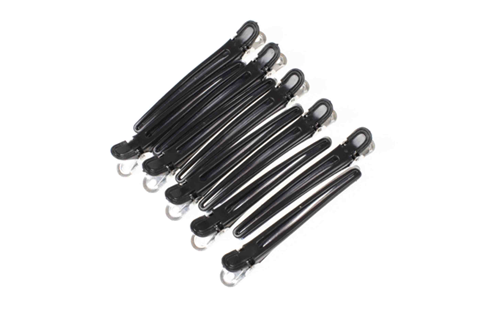 Klips i sort/metall 10pk.
