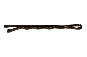 Hårspenne Bob brun 250g. bølget 5cm.