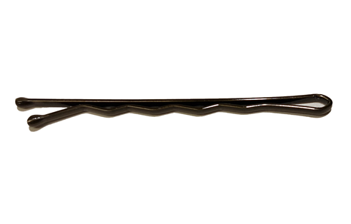Hårspenne Bob brun 250g. bølget 5cm.