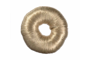 Hair Bun hår rund blond Ø9cm. 18gr 