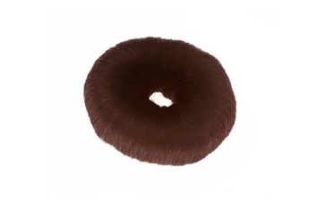 Hair Bun hår rund brun Ø9cm. 18g