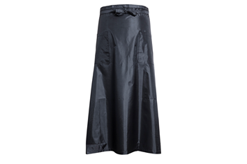 Omslagsforkle m/lommer, sort L90cm.