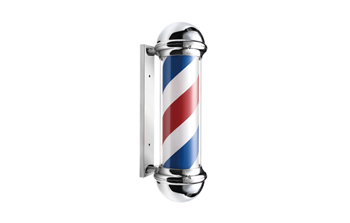 Barburys Barber Pole 70cm sølv til ute og inne