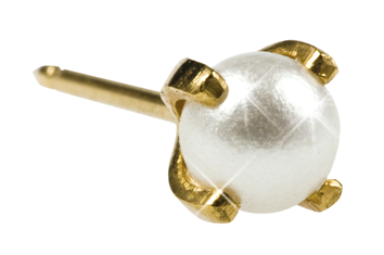 Inverness 40C Prong Pearl gullbelagt, par