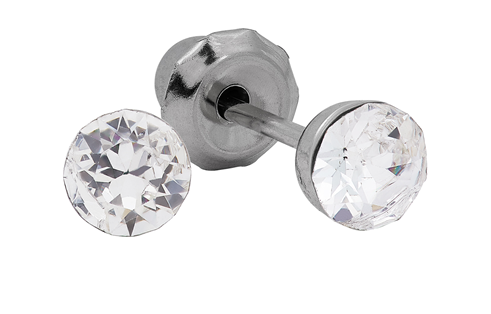Inverness 41E Krystall ball 4mm hvitt gull, par
