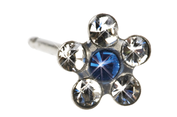 Inverness 119C Crystal w/Sapphire Flower palladium, par
