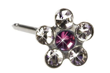 Inverness 120C Crystal w/Rose Flower Palladium, par