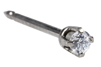 Inverness 128E Tiffany CZ hvitt gull, par