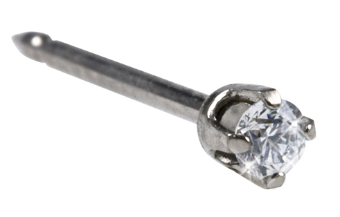 Inverness 128E Tiffany CZ hvitt gull, par