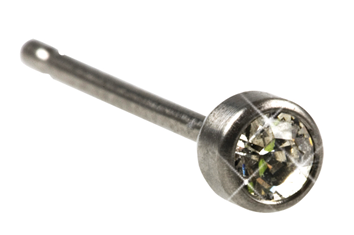 Inverness 334C Bezel Crystal hvitt gull, par
