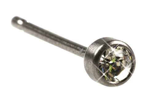 Inverness 334C Bezel Crystal hvitt gull, par