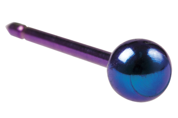 Inverness 510E Blue Ball 3mm allergivennlig titan, par