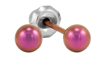 Inverness 527E Lilla anodisert Ball 4mm titan, par