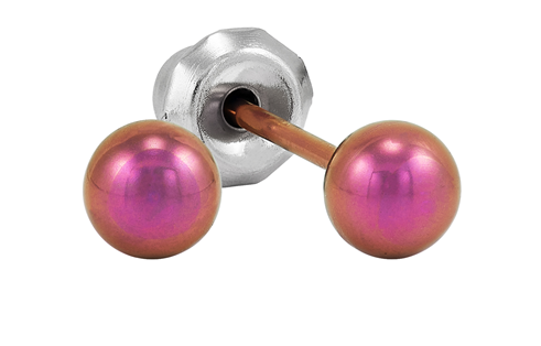 Inverness 527E Lilla anodisert Ball 4mm titan, par
