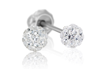 Inverness 578C Krystall klar Pave ball 4mm, par*