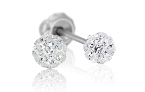 Inverness 578C Krystall klar Pave ball 4mm, par*