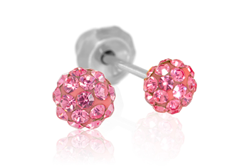 Inverness 588C Krystall Pink Pave ball 4mm, par*