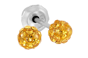 Inverness 685C Krystall Gull Pave ball 4mm, par*