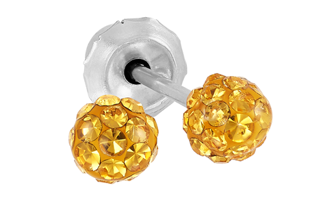 Inverness 685C Krystall Gull Pave ball 4mm, par*