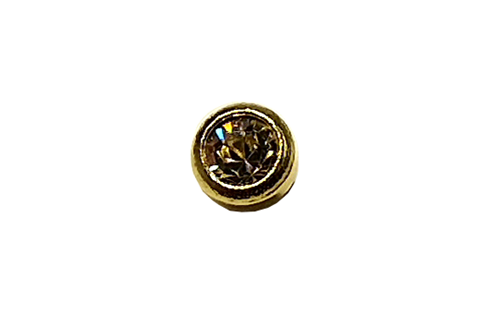 Inverness Nesepiercing Crystal Bezel gullbelagt