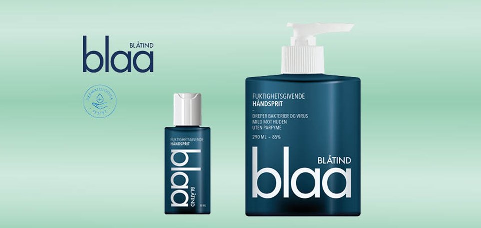 Blaa hånddesinfeksjon hos Hairstore