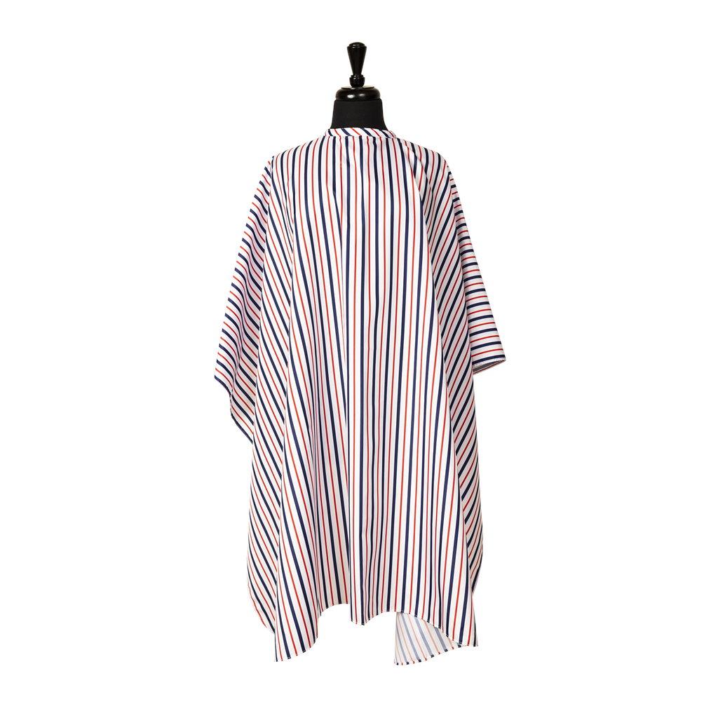 Barberkappe Elhair stripes m/hekte