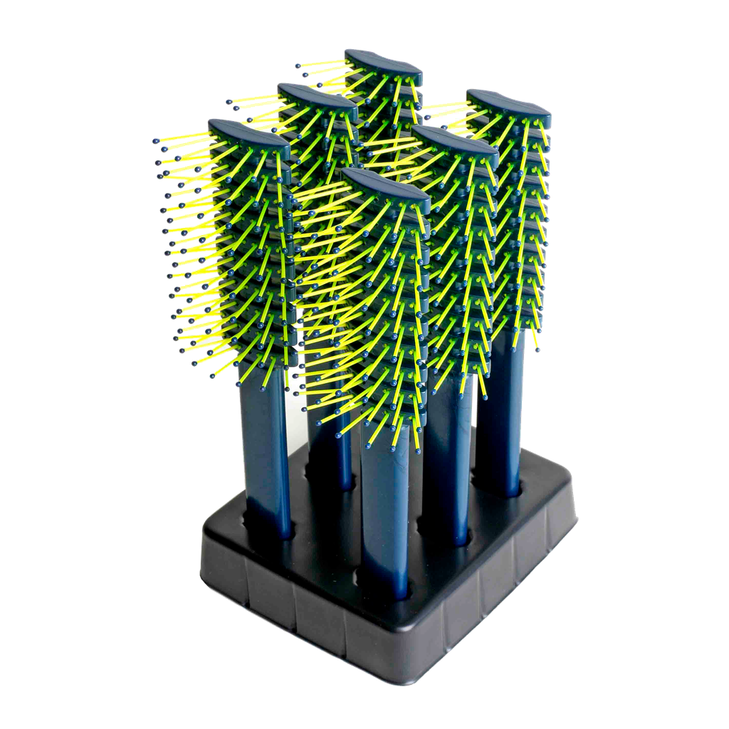 [30303000] Børstesett spiker 6 stk sort/lime* 25% rabatt ved kjøp av 4