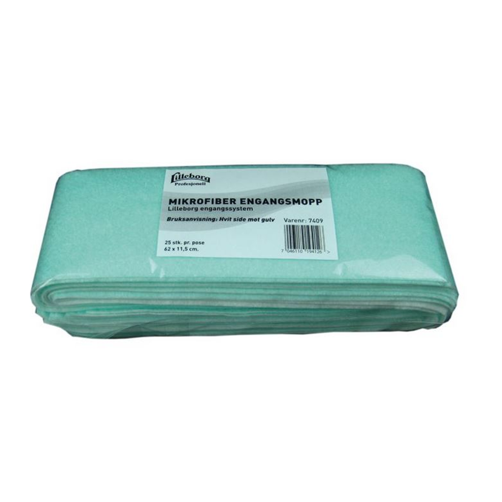 Engangsmopp mikrofiber 62x11,5cm (25 pk)