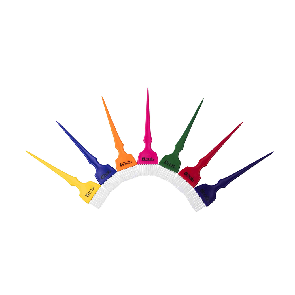 Fargepensel Elhair Regnbue sett, 7 stk ass farger
