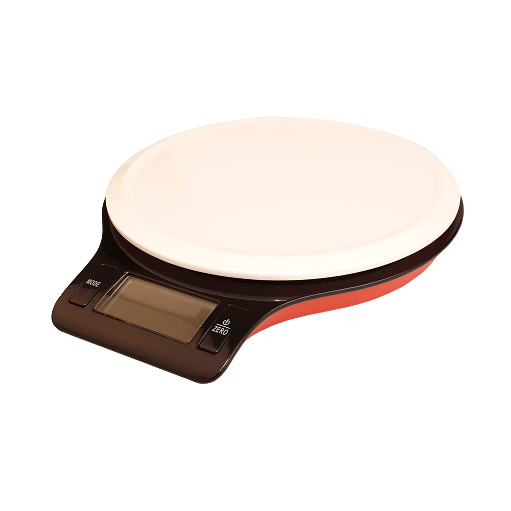 Fargevekt Elhair digital, hvit m/rød og sort