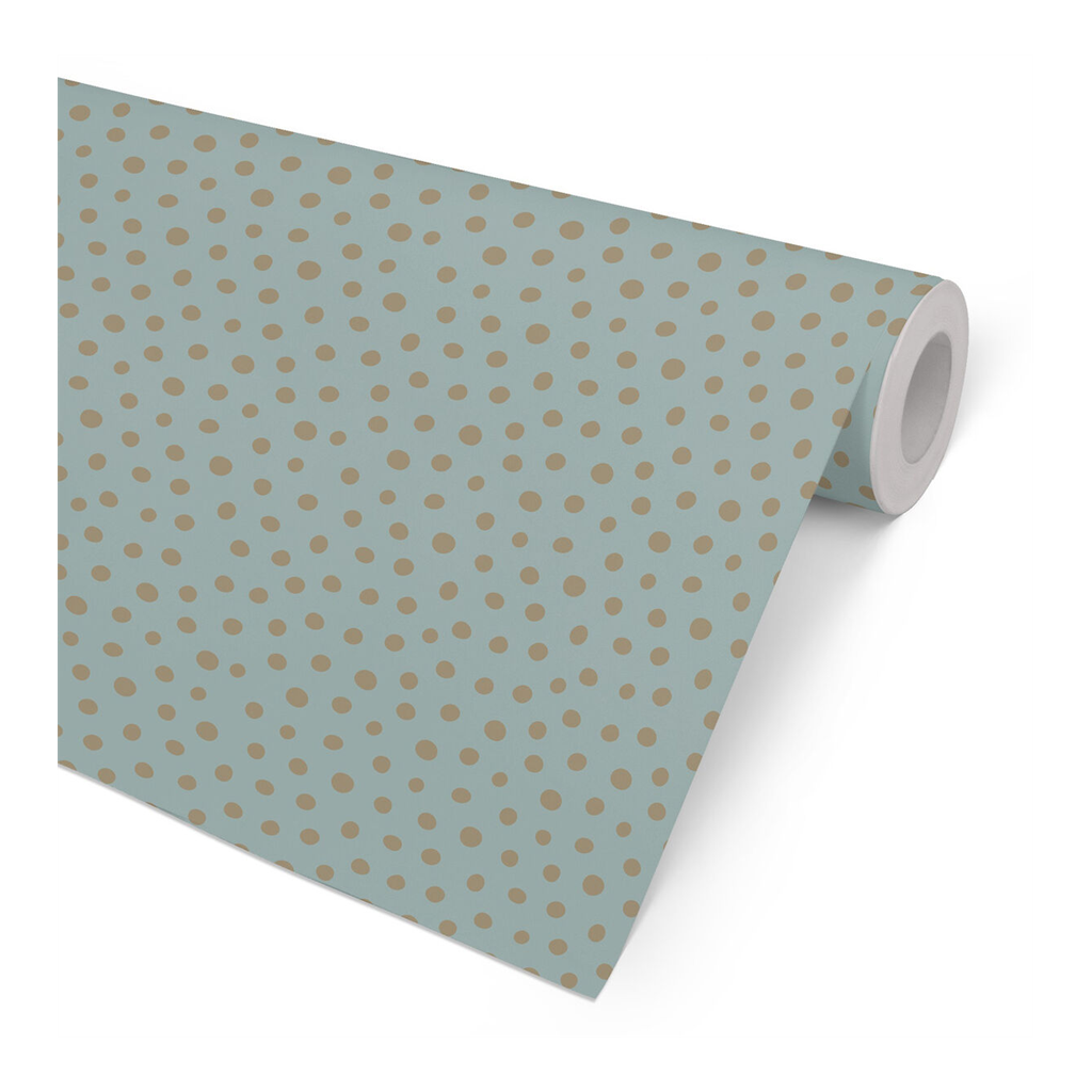 [14203060] Gavepapir 57cm x 154m spot on mint/gull