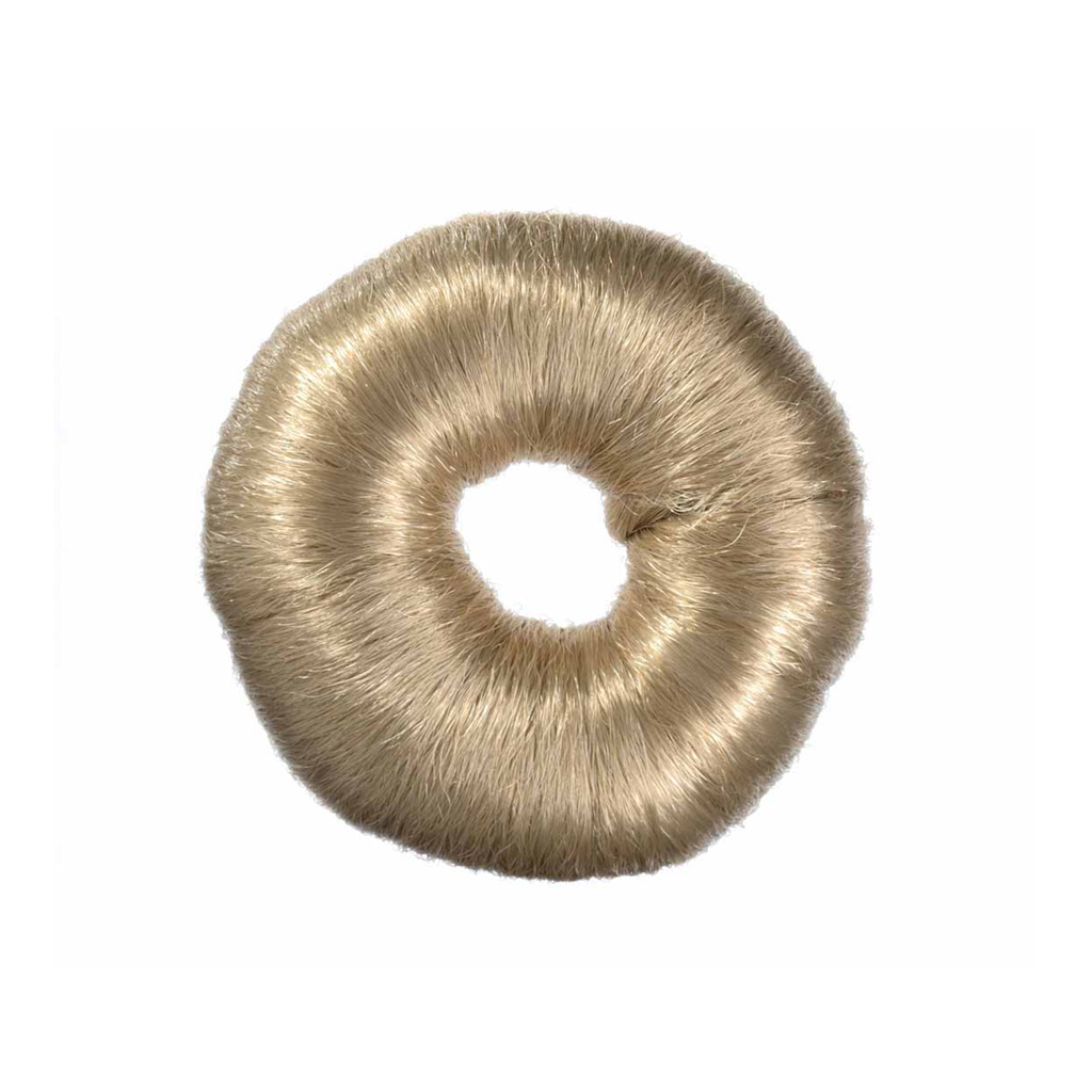 Hair Bun hår rund blond Ø9cm. 18gr