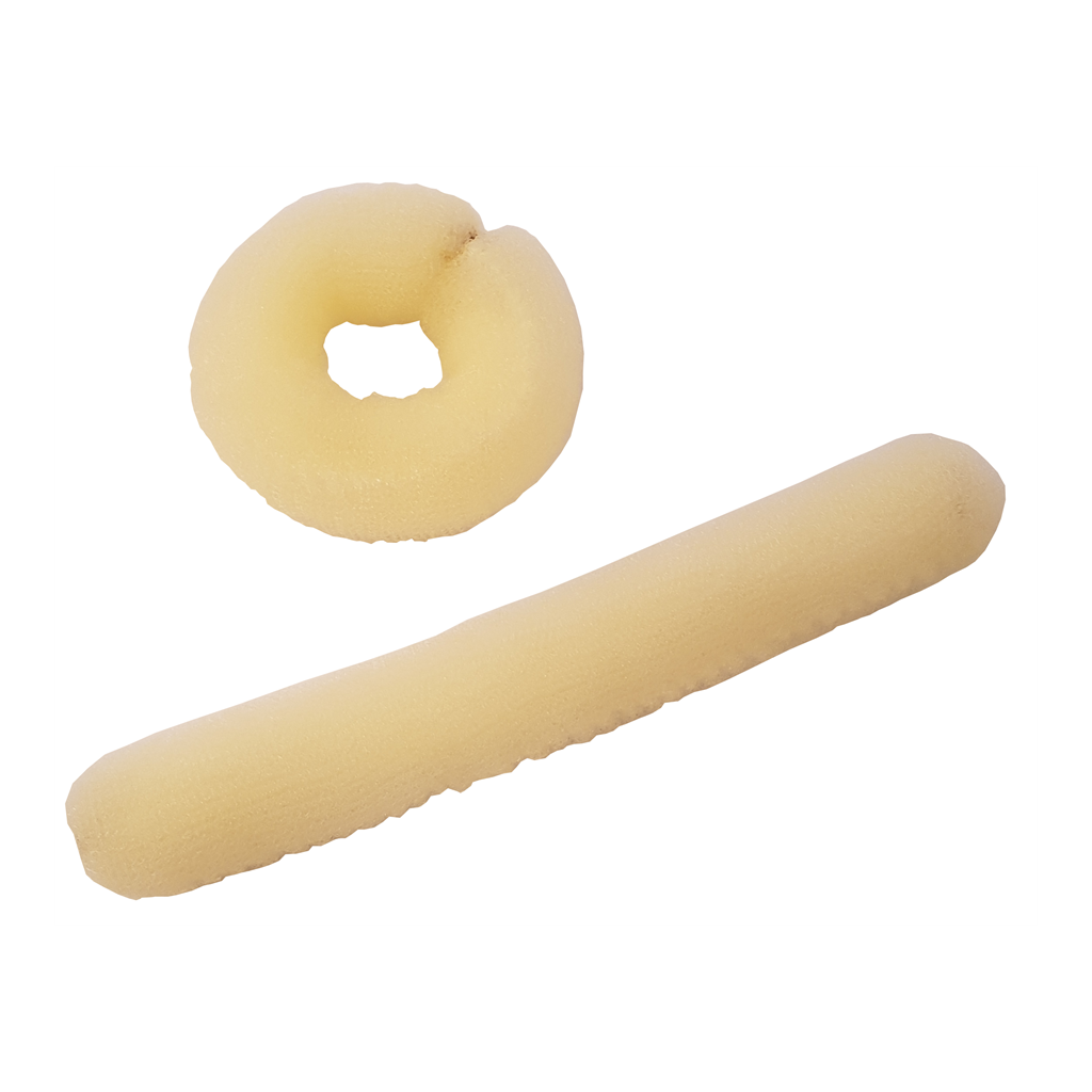 [73025111] Hair Bun lang m/knepping blond, 14gr.