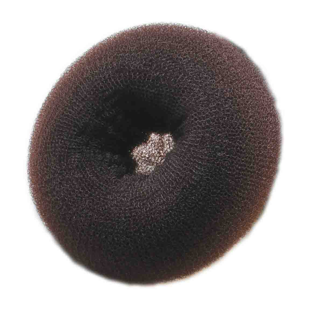 Hair bun rund L Ø15cm. brun