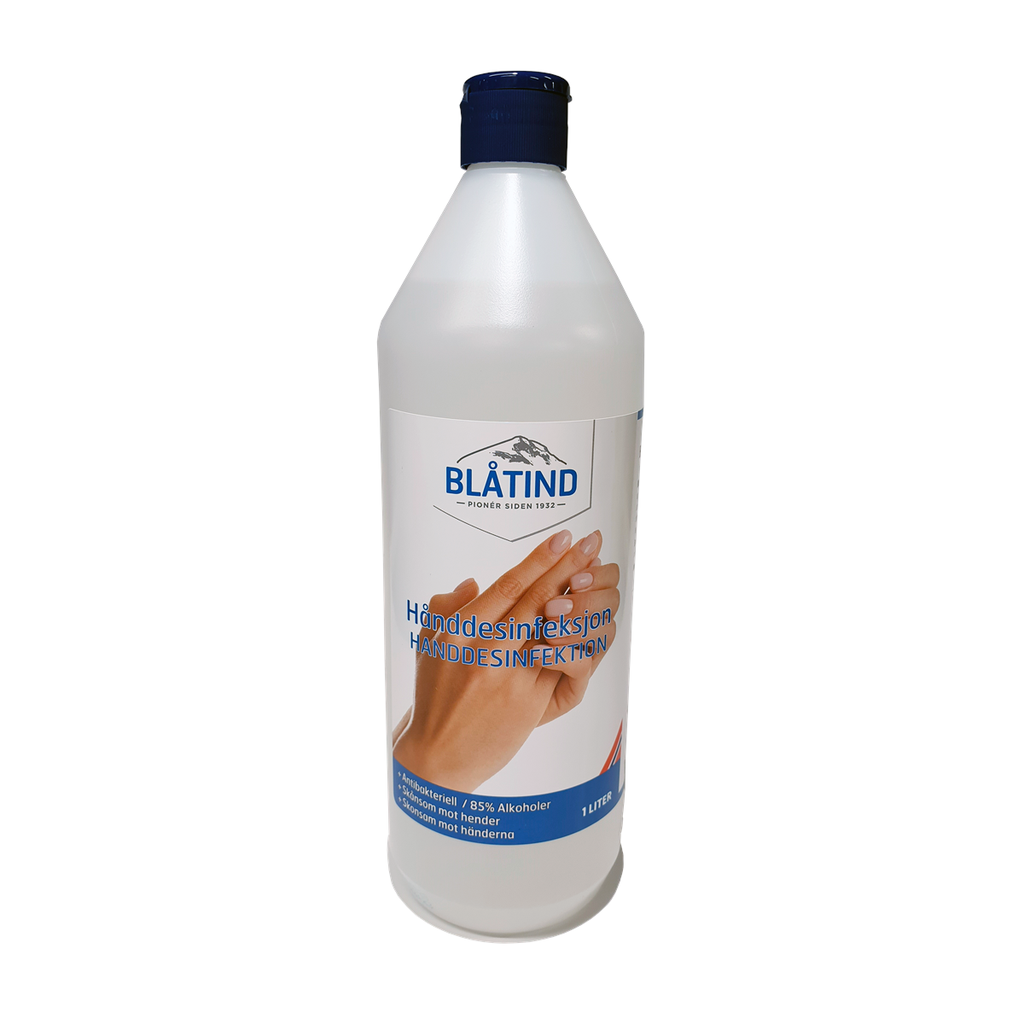 [13004311] Hånddesinfeksjon 85% gel u/parfyme 1L Blåtind