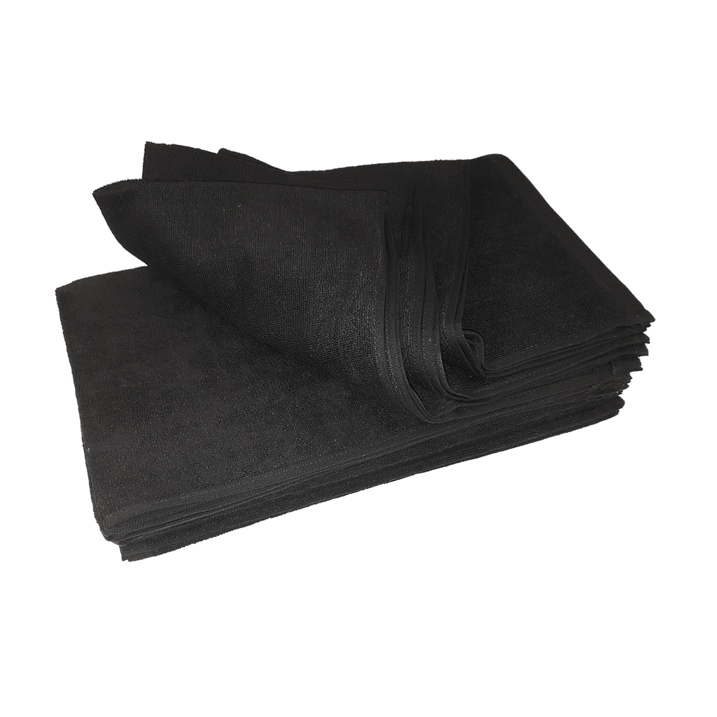 Håndkle fargeekte 50x85cm. sort 12pk -15% ved kjøp av 10pk