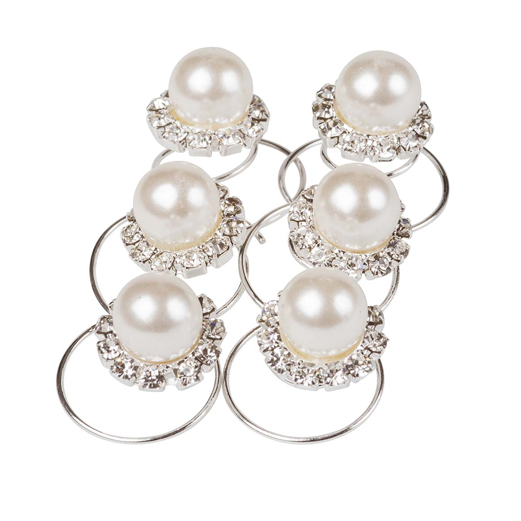 [73100018] Hårsmykke spiral perle med krystall