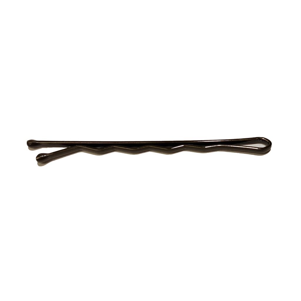 [73003002] Hårspenne Bob brun 250g. bølget 5cm.