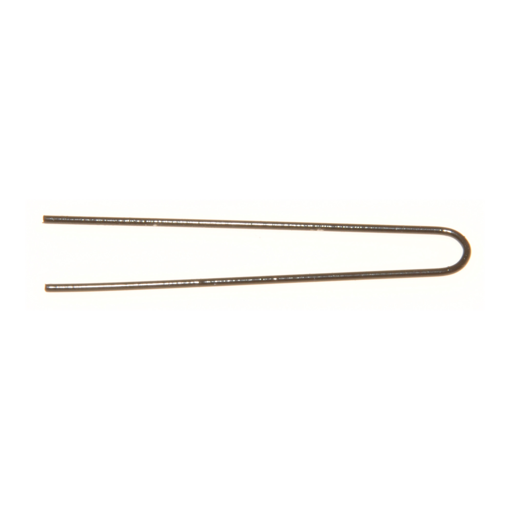 Hårspenne U Pin rett 53mm, sort 60pk
