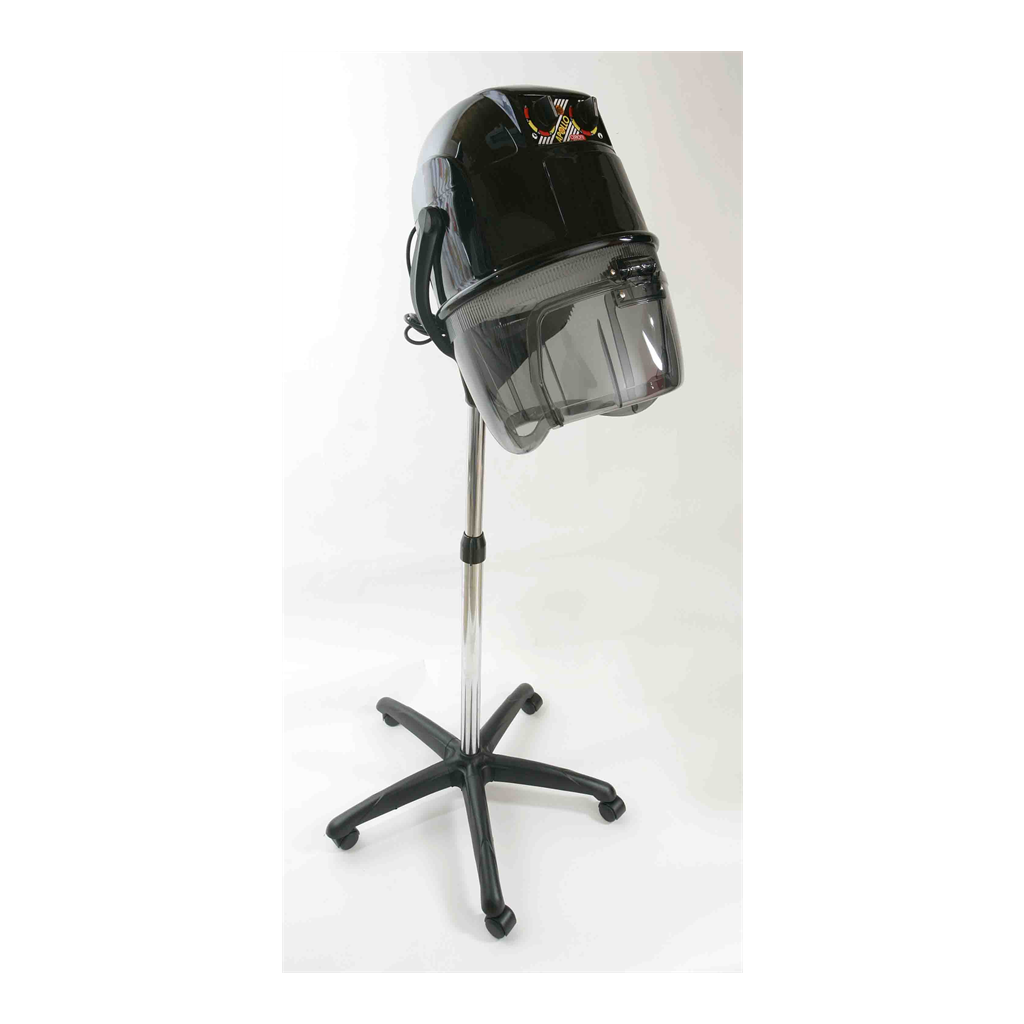 Hårtørrer sort med gulvstativ kompl.